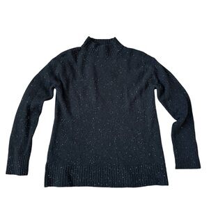 EVERLANE The Mockneck Sweater in Plush Cotton Color Black Confetti S